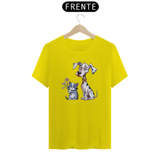 Nome do produto T-shirt Classic com Estampa de Gato e Dálmata