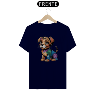 Nome do produto T-shirt Quality Camiseta com estampa  de Gato Cubismo