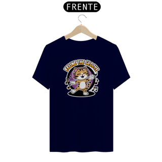 Nome do produto T-Shirt Qualityy Estampa Gato ouvindo musica