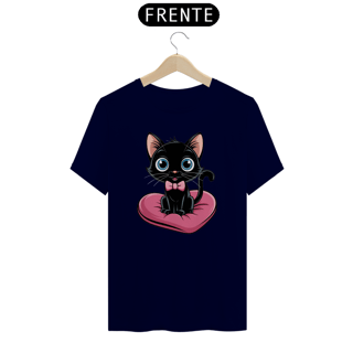 Nome do produto T-Shirt Quality Estampa Gato Preto Almofada