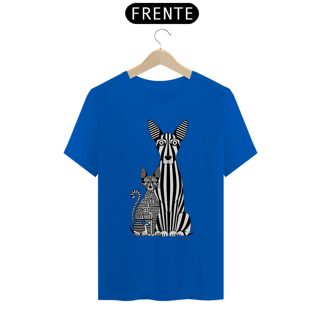 Nome do produto T-Shirt Quality Estampa Gato e Cão Linhas