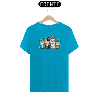 Nome do produto T-shirt Classic com Estampa de quatros Gatos