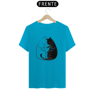 Nome do produto T-shirt Classic com Estampa de 2 Gatos Coracao