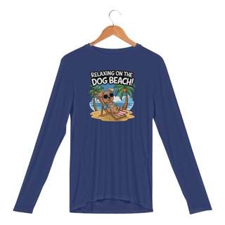 Nome do produto Camiseta Manga Longa Sport Dry UV Estampa Cao na Praia Relax