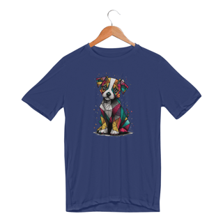 Nome do produto Camiseta Sport Dry Uv Estampa Cão Cubismo