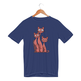 Nome do produto Camiseta Sport Dry UV Estampa 3 gatos esbeltos laranja