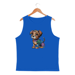 Nome do produto Regata Masculina Sport Dry UV Estampa Gato Cubismo