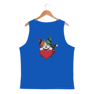 Nome do produto Regata Masculina Sport Dry UV estampa gato coracao Namorados