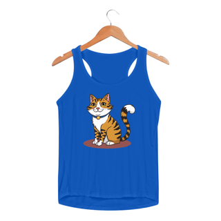 Nome do produto Regata Feminina Sport Dry UV Estampa Gato Tigre