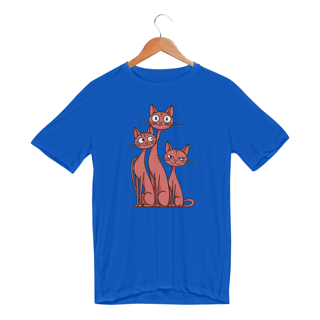 Nome do produto Camiseta Sport Dry UV Estampa 3 gatos esbeltos laranja
