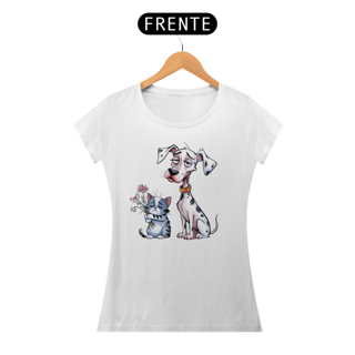 Nome do produto Baby Long Quality Camiseta Estampa Gato e Dálmata 