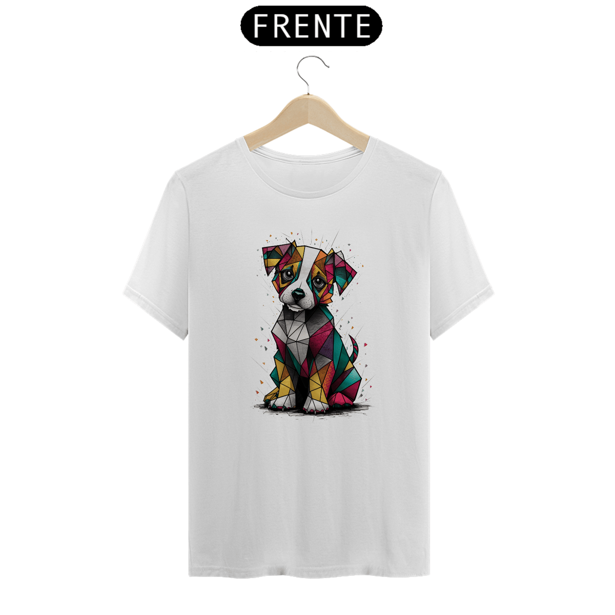 Nome do produto: T-Shirt Classic Estampa de Cao Cubismo