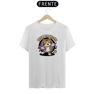 Nome do produto T-Shirt Qualityy Estampa Gato ouvindo musica