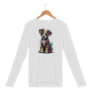 Nome do produto Camisa Manga Longa Sport Dry UV Estampa Cachorro Cubismo