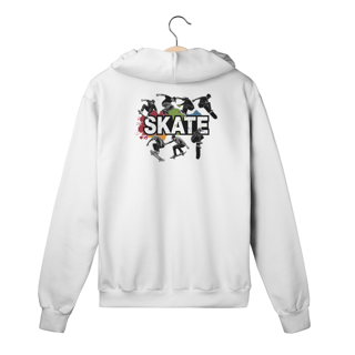 Nome do produto Moletom com Ziper, Bolso e Capuz Estampa Skate Manobras