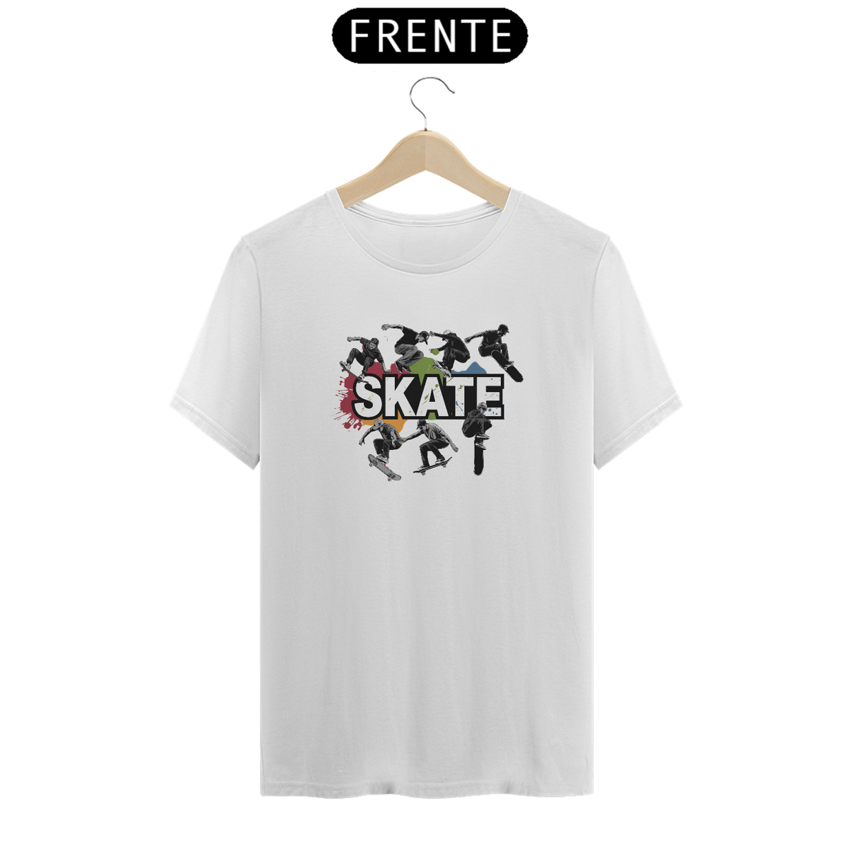 Nome do produto: T-Shirt Quality Estampa Skate Manobras