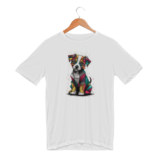 Nome do produto Camiseta Sport Dry Uv Estampa Cão Cubismo