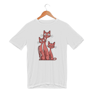 Nome do produto Camiseta Sport Dry UV Estampa 3 gatos esbeltos laranja