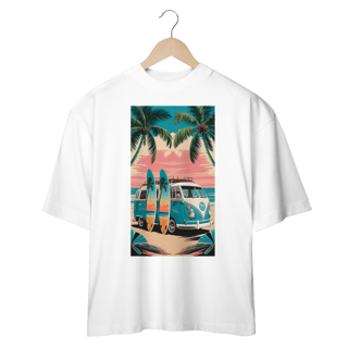  Camiseta Oversized Estampa Surf Praia