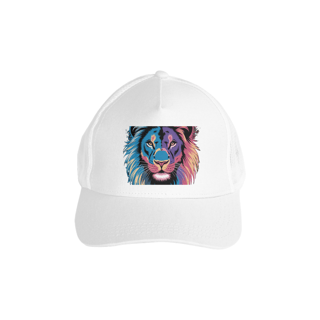 Nome do produto Boné Americano Com Tela Estampa Leão  Colorido