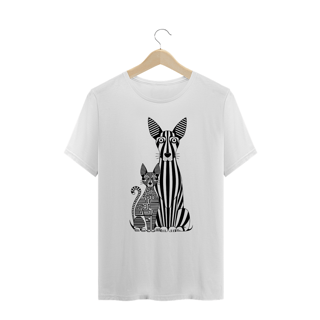 Nome do produto T-Shirt Plus Size Estampa Gato Cachorro Linhas