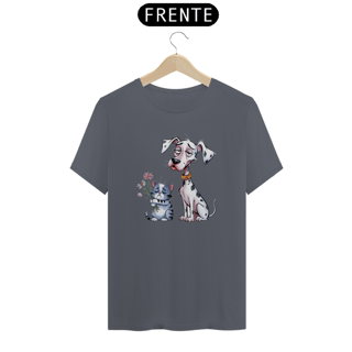 Nome do produto T-shirt Classic com Estampa de Gato e Dálmata