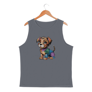Nome do produto Regata Masculina Sport Dry UV Estampa Gato Cubismo