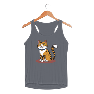 Nome do produto Regata Feminina Sport Dry UV Estampa Gato Tigre