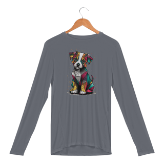 Nome do produto Camisa Manga Longa Sport Dry UV Estampa Cachorro Cubismo