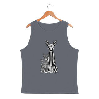 Nome do produto Regata Masculina Sport Dry UV Estampa Gato Cão Linhas