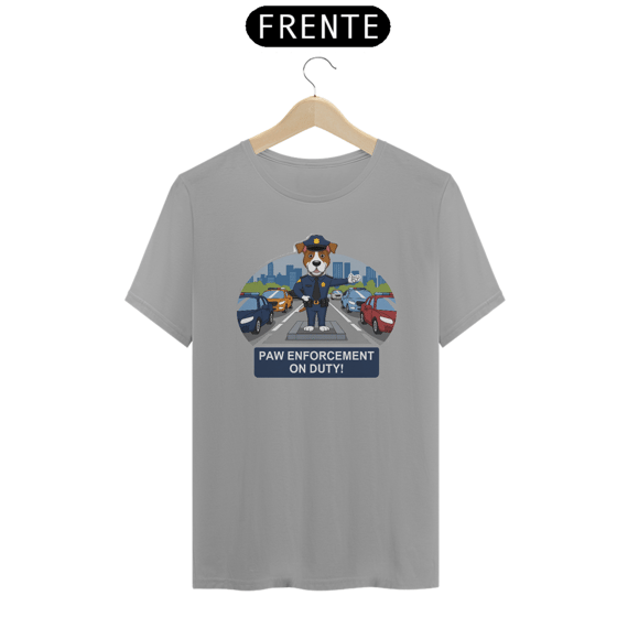 T-shirt Quality com estampa de policial