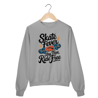 Nome do produto Moletom Fechado com Estampa Skate Texto Fever