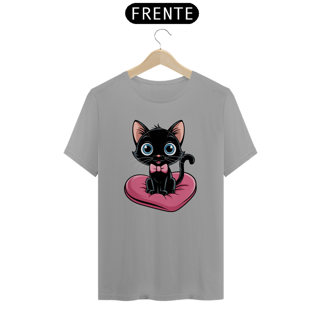Nome do produto T-Shirt Quality Estampa Gato Preto Almofada