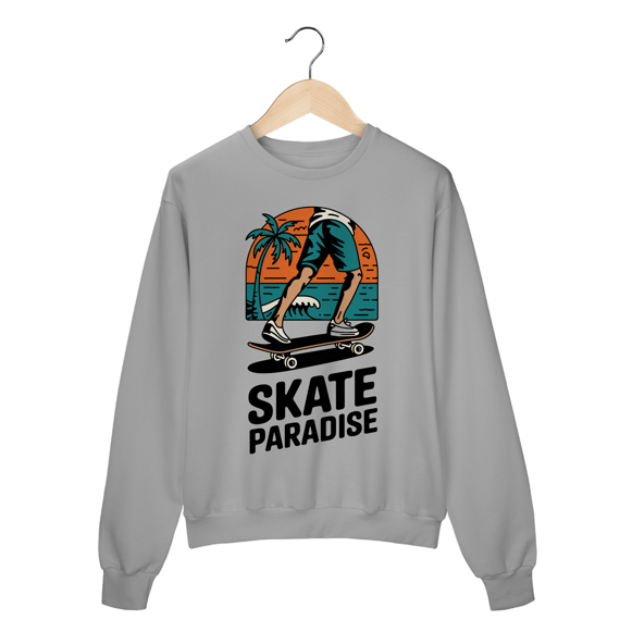 Moletom Fechado Estampa Skate Paradise