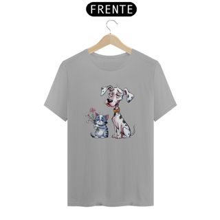 Nome do produto T-shirt Classic com Estampa de Gato e Dálmata