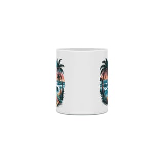 Nome do produto Caneca Cerâmica Branca Estampa Surf
