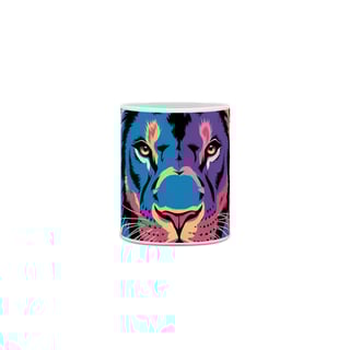 Nome do produto Caneca Cerâmica Branca Estampa  Leão  Colorido