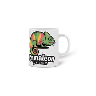 Nome do produto Caneca Cerâmica Branca Estampa Logo Camaleon