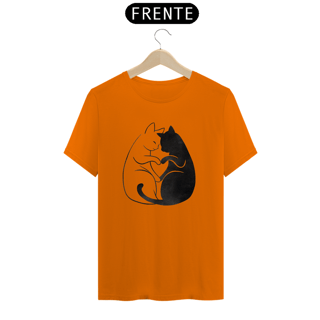 Nome do produto T-shirt Classic com Estampa de 2 Gatos Coracao