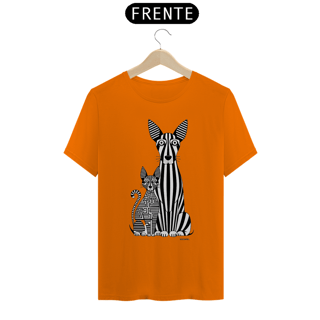 Nome do produto T-Shirt Quality Estampa Gato e Cão Linhas