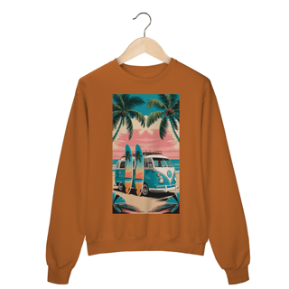 Nome do produto Moletom Fechado Estampa Surf  Van Praia