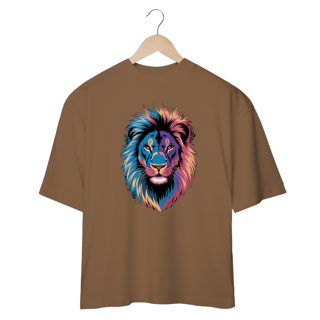 Nome do produto Camiseta Oversized Estampa Leão Colorido