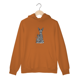 Nome do produto Moletom Canguru com Bolso e Capuz Estampa Gato e Cão  Linas