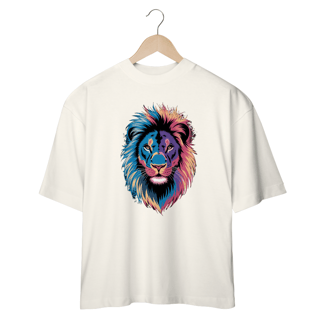 Nome do produto Camiseta Oversized Estampa Leão Colorido