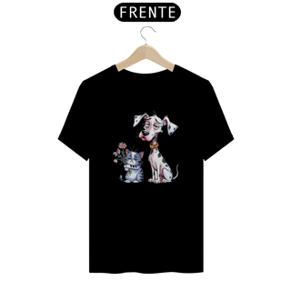 Nome do produto T-shirt Classic com Estampa de Gato e Dálmata