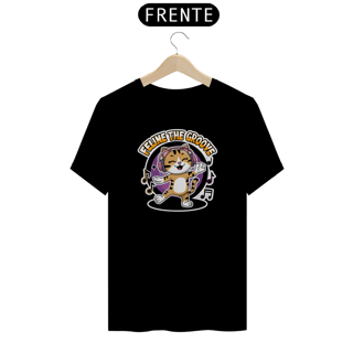 Nome do produto T-Shirt Qualityy Estampa Gato ouvindo musica