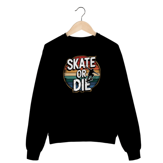 Moletom Fechado estampa Skate Sol