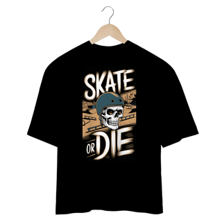 Nome do produto Camiseta Oversized Estampa Skate Caveira