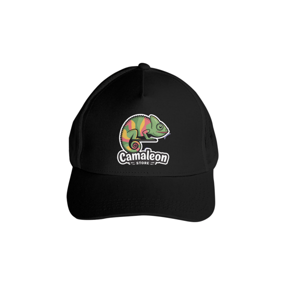 Boné Americano Com Tela Estampa Logo da Marca Camaleon Store