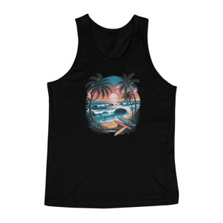 Nome do produto Regata Masculina Quality Estampa Surf  Praia Sol Palmeiras